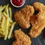 Breaded Wings Zings W/Fries (6 pcs)